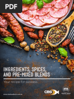 Ingredients, Spices, and Pre-Mixed Blends