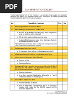 Bankruptcy Checklist