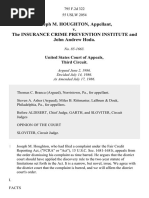 Joseph M. Houghton v. The Insurance Crime Prevention Institute and John Andrew Hoda, 795 F.2d 322, 3rd Cir. (1986)