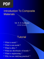 Introduction To Composite Materials: Mr. S. G. Kulkarni