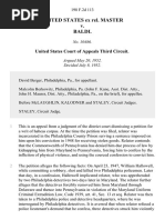 United States Ex Rel. Master v. Baldi, 198 F.2d 113, 3rd Cir. (1952)