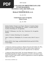 American College of Obstetricians and Gynecologists, Pennsylvania Section v. Richard Thornburgh, 699 F.2d 644, 3rd Cir. (1983)