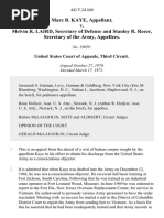 Marc B. Kaye v. Melvin R. Laird, Secretary of Defense and Stanley R. Resor, Secretary of The Army, 442 F.2d 440, 3rd Cir. (1971)