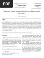 Mechatronic Systems-Innovative Products With Embedded Control