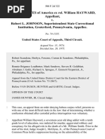 United States of America Ex Rel. William Hayward v. Robert L. Johnson, Superintendent State Correctional Institution, Graterford, Pennsylvania, 508 F.2d 322, 3rd Cir. (1975)