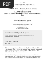 COPTER, INC., Ackerman, Norman, Trustee, v. Gladwin Leasing, Inc. Appeal of Norman ACKERMAN, Esq., Trustee For Copter, Inc