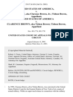 United States v. Tishon Brown, AKA Clarence Brown, Jr. Tishon Brown, United States of America v. Clarence Brown, AKA Tishon Brown Tishon Brown, 254 F.3d 454, 3rd Cir. (2001)