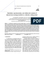 Simulation, Experimentation, and Collaborative Analysis of Adjacent Heat Exchange Modules in A Vehicular Cooling System