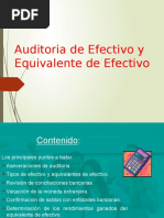 Auditoria de Efectivo y Equivalente de Efectivo