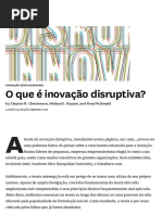 O Que É Inovação Disruptiva