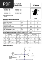 BCW60 BCW60: Sot23 NPN Silicon Planar Small Signal Transistors
