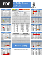 2016 2017 School Calendar School Board Approved 3 14 2016