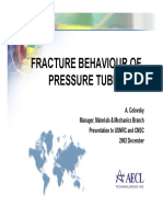 Fracture Behaviour of Pressure Tubes