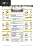 2016-2017 Pisd Student Calendar