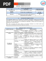 Unidad Didactica III Tercer Grado Grado de Secundaria