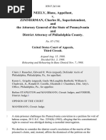 Neely, Blane v. Zimmerman, Charles H., Superintendent, and The Attorney General of The State of Pennsylvania and District Attorney of Philadelphia County, 858 F.2d 144, 3rd Cir. (1988)