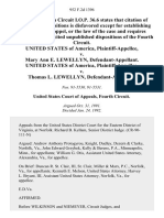 United States v. Mary Ann E. Lewellyn, United States of America v. Thomas L. Lewellyn, 952 F.2d 1396, 4th Cir. (1992)