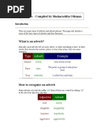 Adverbs - Compiled by Shaharuddin Othman: Type Adverb Example