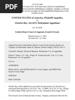 United States v. Charles Ray Allen, 37 F.3d 1496, 4th Cir. (1994)