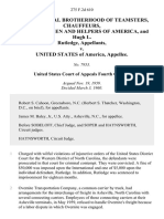 International Brotherhood of Teamsters, Chauffeurs, Warehousemen and Helpers of America, and Hugh L. Rutledge v. United States, 275 F.2d 610, 4th Cir. (1960)