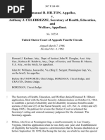 Emanuel R. Hilton v. Anthony J. Celebrezze, Secretary of Health, Education, and Welfare, 367 F.2d 481, 4th Cir. (1966)