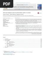 Life Cycle Analysis (LCA) of Photovoltaic Panels - A Review