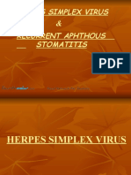 Herpes Simplex Virus Recurrent Apthous Stomatitis Oral Patho