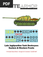 Elite Armor Late Jagdpanther Decal Sheet Instructions