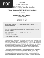 United States v. Tillman Randolph Cunningham, 638 F.2d 696, 4th Cir. (1981)