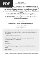 Robert J. Castleberry v. Dr. Rosefield Attorney General of North Carolina, 904 F.2d 699, 4th Cir. (1990)