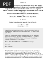 United States v. Henry Lee White, 110 F.3d 61, 4th Cir. (1997)