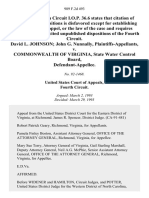 David L. Johnson John G. Nunnally v. Commonwealth of Virginia, State Water Control Board, 989 F.2d 493, 4th Cir. (1993)