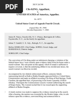 Clio King v. United States, 282 F.2d 398, 4th Cir. (1960)