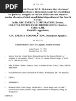 In Re Arc Energy Corporation, Debtor. Colstar Petroleum Corporation Charlese. Colburn, III v. Arc Energy Corporation, 30 F.3d 128, 4th Cir. (1994)