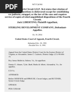 Jack Libertino v. Sterling Development Company, 947 F.2d 941, 4th Cir. (1991)