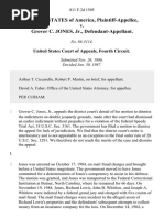 United States v. Grover C. Jones, JR., 811 F.2d 1505, 4th Cir. (1987)