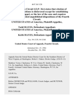 United States v. Todd Hayes, United States of America v. Keith Hayes, 46 F.3d 1128, 4th Cir. (1994)