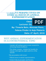 Bioethics Animal Paper Presentation