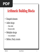 Arithmetic Building Blocks: - Datapath Elements - Adder Design