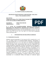 Sentencia Constitucional Plurinacional 1946/2013