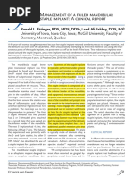 Management of A Failed Mandibular Staple Implant A Clinical Report