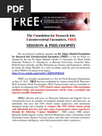 Mary Rodwell - Mission and Philosopy For The Foundation For Research Into Extraterrestrial Encounters (FREE)