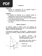 Practica 4 Pendulo Simple