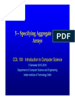 55 - Specifying Aggregate Data: Specifying Aggregate Data: A A Arrays Arrays