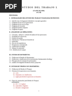 Aunidad Uno. - Generalidades Del Estudio Del Trabajo y Diagramas de Proceso