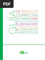 Guiaa de Prácticas Correctas para Higiene de Establecimientos Elaboradores y Comercializadores de Complementos Alimenticios