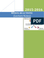 Redox Reactions - Lecture Notes