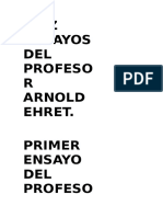 Diez Ensayos Del Profesor Arnold Ehret