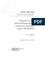 Senate Hearing, 113TH Congress - Department of Labor, Health and Human Services, and Education, and Related Agencies Appropriations For Fiscal Year 2015