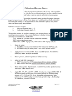 Reotemp SOP For Pressuge Gauge Calibration and Adjustment PDF